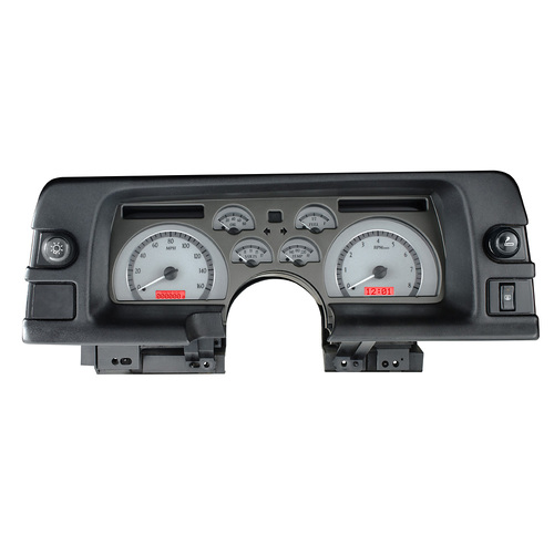 Dakota Digital Gauge, MDX System, 1990-92 Chevy Camaro, Silver Alloy Style Face, Red Display, Custom