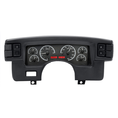 Dakota Digital Gauge, MDX System, 1990-93 Ford Mustang, Black Alloy Style Face, Red Display, Custom