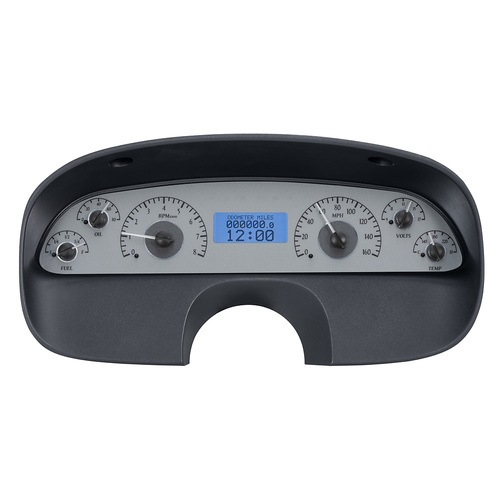Dakota Digital Gauge, MDX System, 1994-96 Chevy Caprice/Impala SS, Silver Alloy Style Face, Blue Display, Custom