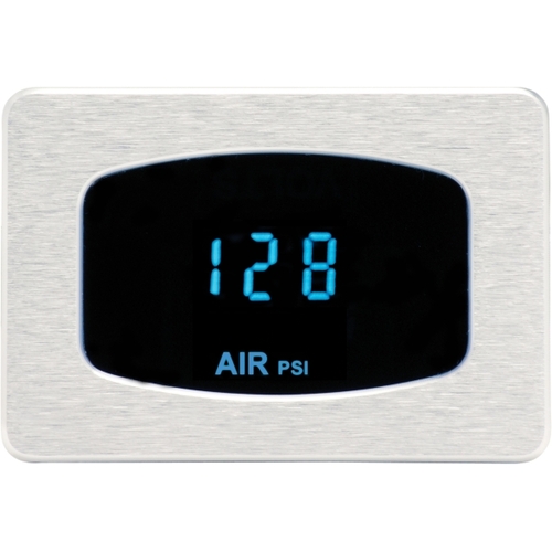 Dakota Digital Gauge, Odyssey Series I, Air Pressure, Digital, 0- 150 or 0- 400 psi, Chrome Bezel, Blue Display, Each