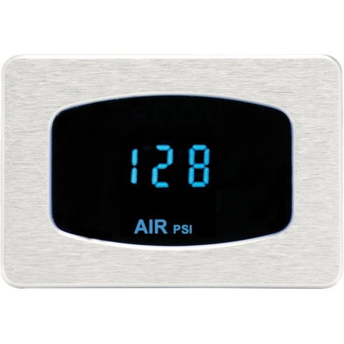 Dakota Digital Gauge, Odyssey Series I, Air Pressure, Digital, 0- 150 or 0- 400 psi, Chrome Bezel, Teal Display, Each