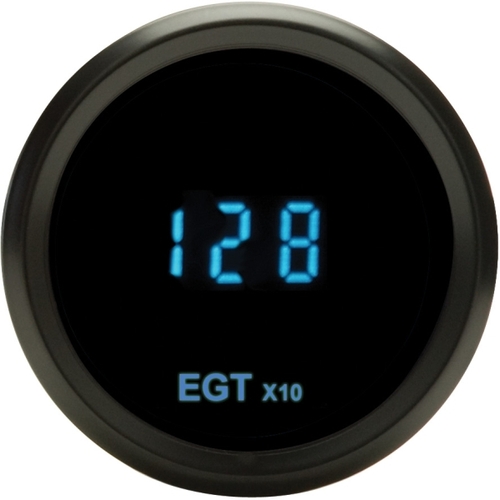 Dakota Digital Gauge, Odyssey Series II, Exhaust Gas Temperature, Digital, 65-955 C, 2-1/16 in. Diameter, Chrome Bezel, Teal Numerals, Each