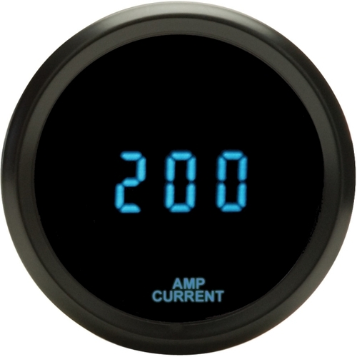 Dakota Digital Gauge, Odyssey Series II, Amp Current, Digital, 0- 250 Amps, 2-1/16 in. Diameter, Chrome Bezel, Teal Numerals, Each