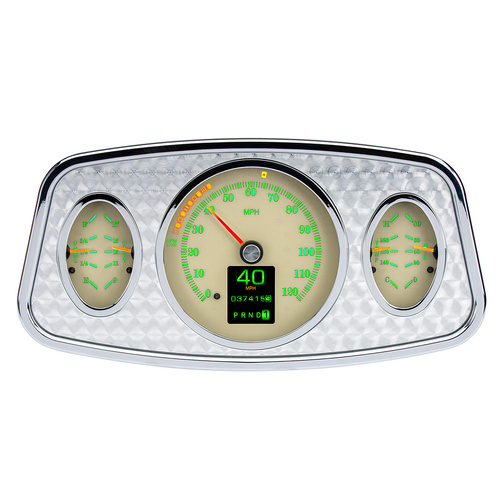 Dakota Digital Gauge Kit, Direct Fit, 1933- 34 For Ford, Analog/Digital, Multicolor Illuminated Display, Kit