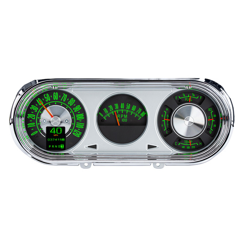 Dakota Digital Gauge Kit, Direct Fit, 1963- 65 For Chevrolet For Nova, Analog/Digital, Black Background, Multicolor Illuminated Display, Kit