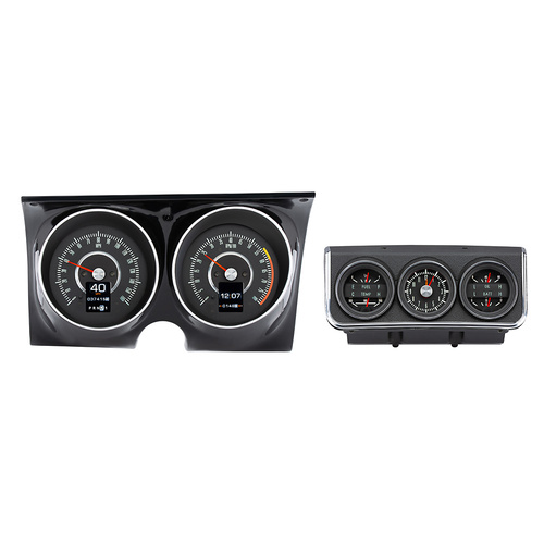 Dakota Digital Gauge Kit, Direct Fit, 1967 For Camaro with Console gauges, Analog/Digital, Black Background, Multicolor Illuminated Display, Kit