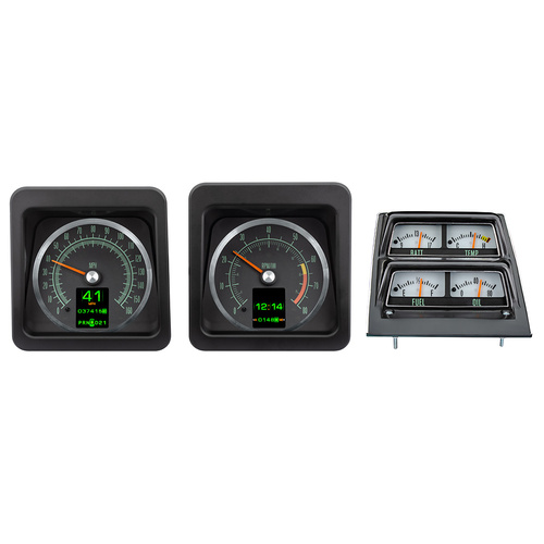 Dakota Digital Gauge Kit, Direct Fit, 1969 For Camaro with Console gauges, Analog/Digital, Black Background, Multicolor Illuminated Display, Kit