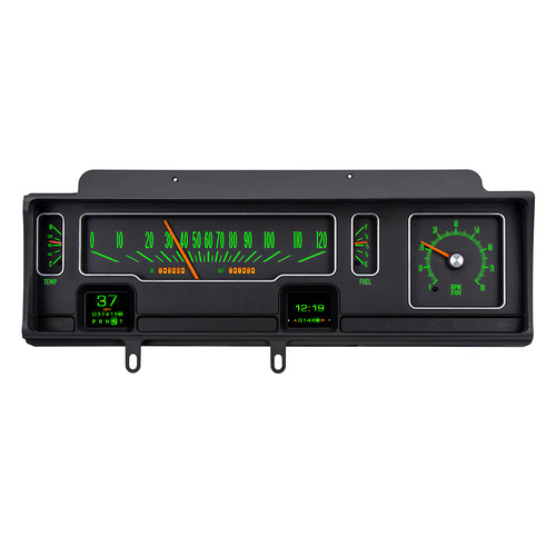 Dakota Digital Gauge Kit, Direct Fit, 1970- 72 For Chevrolet Malibu/ non SS For Chevelle/ El Camino, Analog/Digital, Black Background, Multicolor Illu