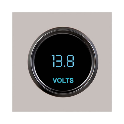 Dakota Digital Gauge, Odyssey Solarix, Digital, Voltmeter, 8-17 V, 2 1/16 in. Diameter, Electrical, Each