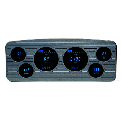 Dakota Digital Gauge Panel, Series III, Blue/Teal Display, 1935 For Chevrolet Master/1936 For Chevrolet, Each