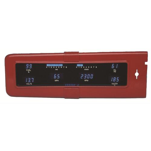 Dakota Digital Gauge Panel, Series III, Blue/Teal Display, 1940 For Chevrolet Original Bezel, Each