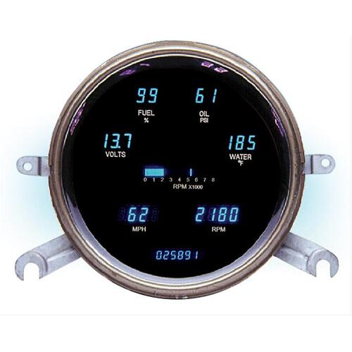 Dakota Digital Gauge Panel, Series III, Blue/Teal Display, 1949- 1950 For Chevrolet, Each