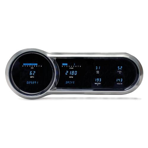 Dakota Digital Gauge Panel, Series III, Blue/Teal Display, 1953 - 1954 For Chevrolet, Each