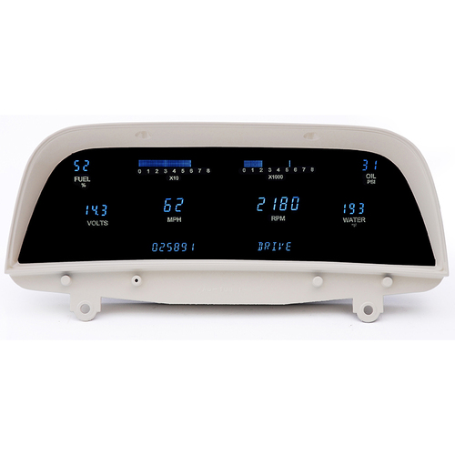 Dakota Digital Gauge Panel, Series III, Blue/Teal Display, 1954 For Mercury, Each