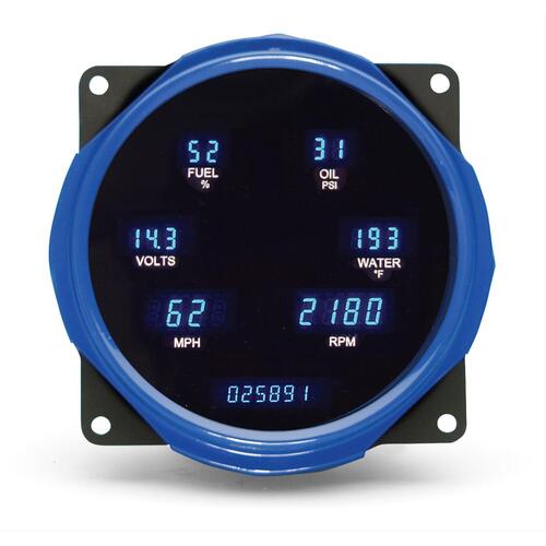 Dakota Digital Gauge Panel, Series III, Blue/Teal Display, 1955- 86 For Jeep CJ Series, Each