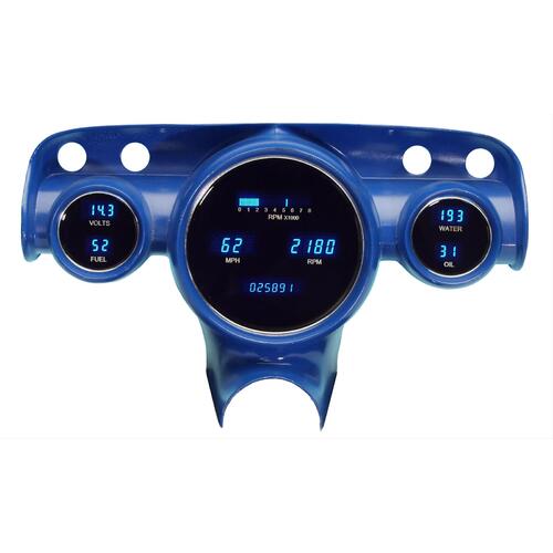 Dakota Digital Gauge Panel, Series III, Blue/Teal Display, 1957 For Chevrolet, Each