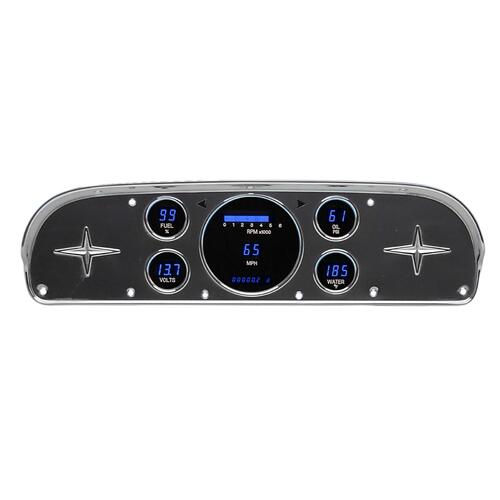 Dakota Digital Gauge Panel, Series III, Blue/Teal Display, 1957- 60 For Ford Pickup & 1961- 67 Econoline Van/ Pickup, Each