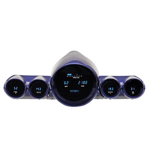 Dakota Digital Gauge Panel, Series III, Blue/Teal Display, 1959- 60 For Chevrolet For Impala/ El Camino, Each