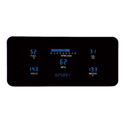 Dakota Digital Gauge Panel, Series III, Blue Display, 1963- 72 For Jeep Wagoneer/ J-Trucks, Each