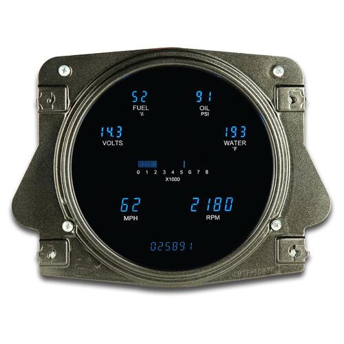 Dakota Digital Gauge Panel, Series III, Blue/Teal Display, 1966-76 For Ford Bronco/ 1961-66 Truck, Each