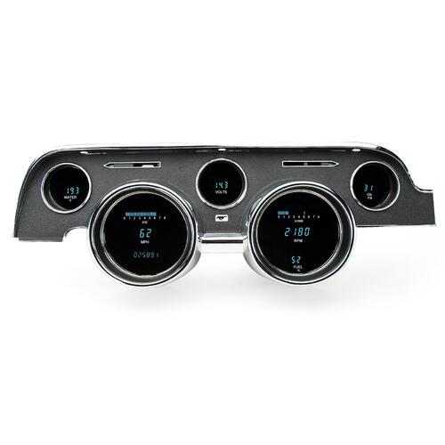 Dakota Digital Gauge Panel, Series III, Teal Display, 1968 For Ford For Mustang, Each