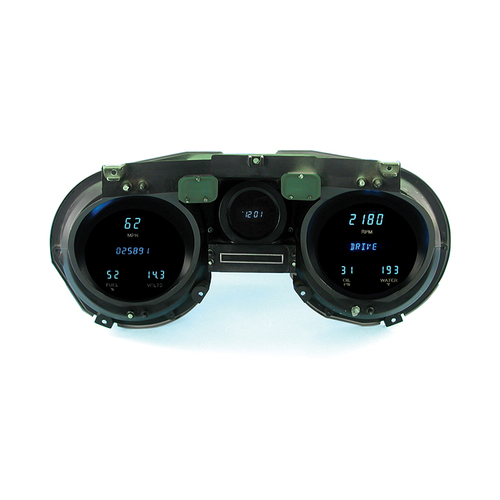 Dakota Digital Gauge Panel, Series III, Blue/Teal Display, 1969 For Chevrolet For Chevelle/ Malibu/ El Camino, Each