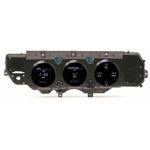 Dakota Digital Gauge Panel, Series III, Teal Display, 1970- 72 For Chevrolet For Chevelle SS/Monte Carlo/El Camino & 71 GMC Sprint SP, Each