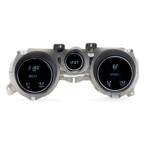 Dakota Digital Gauge Panel, Series III, Blue/Teal Display, 1971- 73 For Ford For Mustang, Each