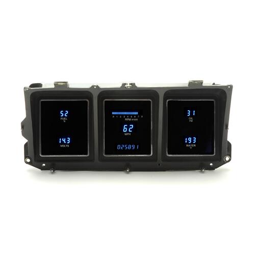 Dakota Digital Gauge Panel, Series III, Blue/Teal Display, 1973- 79 For Ford Pickup, 78- 79 Bronco and 75- 89 E- Van, Each
