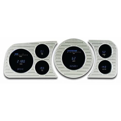 Dakota Digital Gauge Panel, Series III, Blue/Teal Display, 1958-77 Volkswagen Beetle Digital Instruments