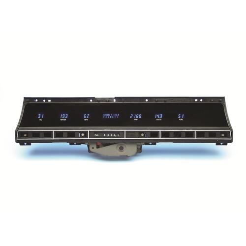 Dakota Digital Gauge Panel, Series III, Blue/Teal, Fuel Level, Oil Pressure, Speedometer, Volts, Water Temperature, Tach, For Chevrolet