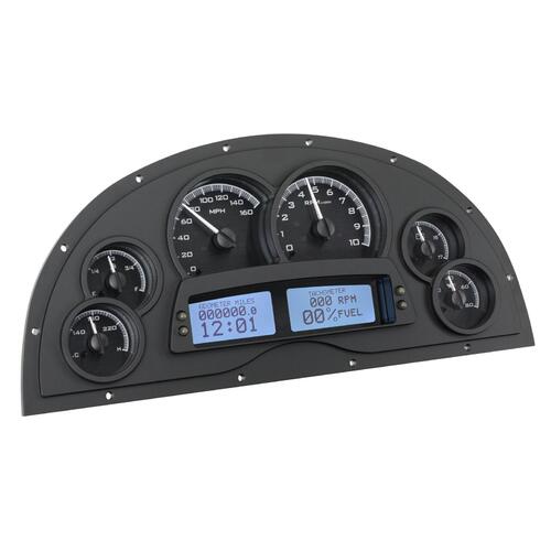 Dakota Digital Gauge Kit, 1967- 69 Marquez For Camaro, Analog, 16 in. x 7.25 in., Black Background, Alloy Style Face, White Display