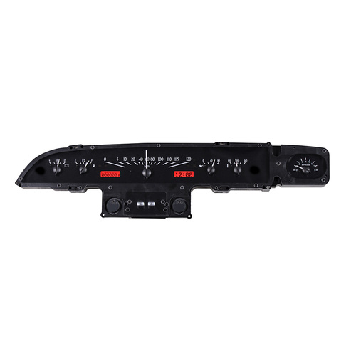 Dakota Digital Gauge Kit, 1961 For Ford Galaxie, Analog, Black Background, Alloy Style Face, Red Display