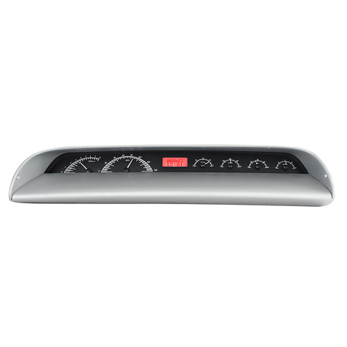 Dakota Digital Gauge Kit, 1963- 64 For Chevrolet For Impala, Analog, Black Background, Alloy Style Face, Red Display