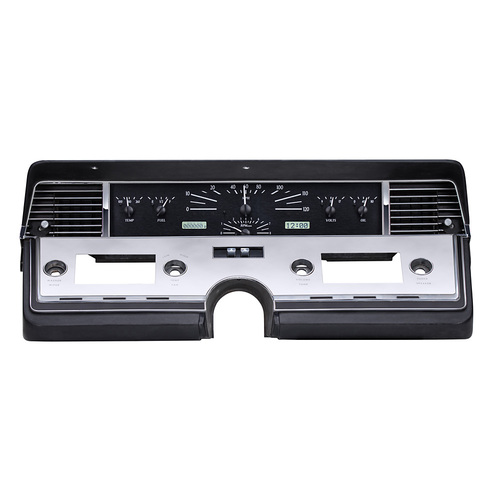 Dakota Digital Gauge Kit, 1966- 69 For Lincoln Continental, Analog, Black Background, Alloy Style Face, White Display