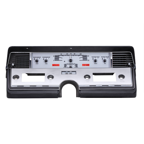Dakota Digital Gauge Kit, 1966- 69 For Lincoln Continental, Analog, Silver Background, Alloy Style Face, Red Display