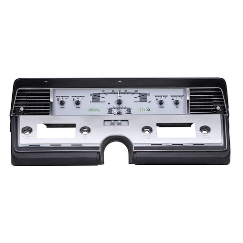 Dakota Digital Gauge Kit, 1966- 69 For Lincoln Continental, Analog, Silver Background, Alloy Style Face, White Display