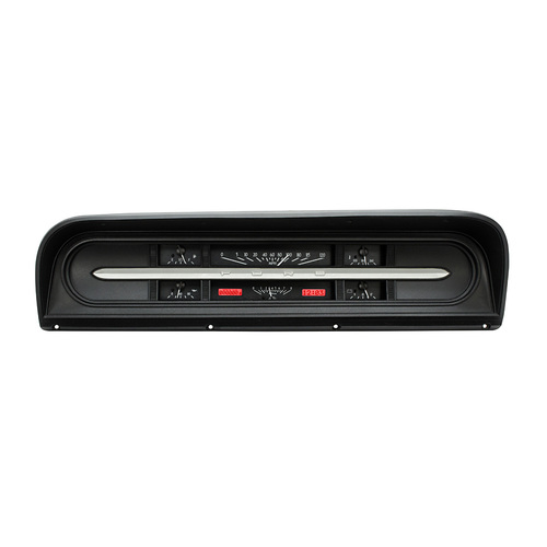 Dakota Digital Gauge Kit, 1967- 72 For Ford Pickup, Analog, Black Background, Alloy Style Face, Red Display