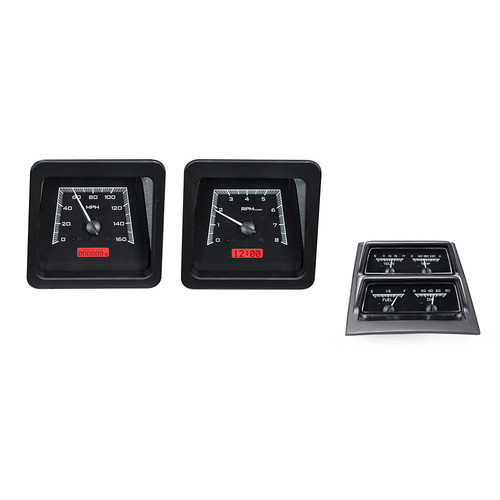 Dakota Digital Gauge Kit, 1970 For Camaro with Console gauges, Analog, Black Background, Alloy Style Face, Red Display