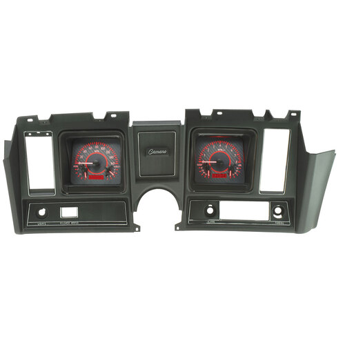 Dakota Digital Gauge Kit, 1976 For Camaro, Analog, Carbon Fiber Background, Alloy Style Face, Red Display