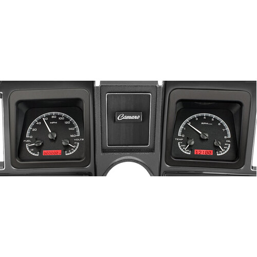Dakota Digital Gauge Kit, 1970 For Camaro, Analog, Black Background, Alloy Style Face, Red Display