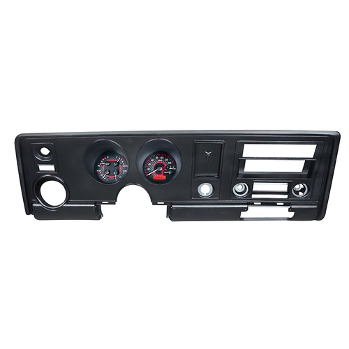 Dakota Digital Gauge Kit, 1976 For Pontiac For Firebird, Analog, Carbon Fiber Background, Alloy Style Face, Red Display