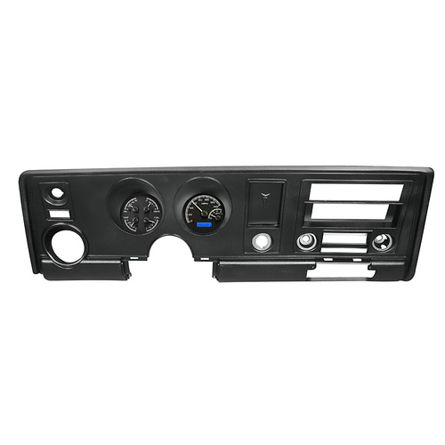 Dakota Digital Gauge Kit, 1969 For Pontiac For Firebird, Analog, Black Background, Alloy Style Face, Blue Display