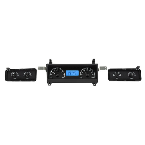 Dakota Digital Gauge, Analong, 1973-77 For Chevrolet Malibu VHX System, Black Alloy Style Face, Blue Display, Each