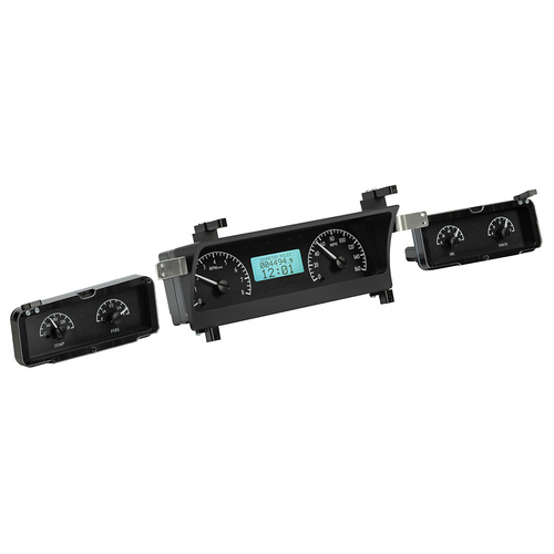 Dakota Digital Gauge, Analong, 1973-77 For Chevrolet Malibu VHX System, Black Alloy Style Face, White Display, Each