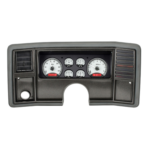 Dakota Digital Gauge Kit, 1978- 88 For Chevrolet Monte Carlo, 1978- 87 For Chevrolet El Camino/ Malibu/ Caballero, Analog, Silver Background, Alloy St