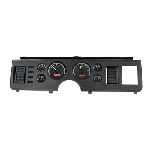 Dakota Digital Gauge Kit, 1979- 86 For Ford For Mustang, Analog, Black Background, Alloy Style Face, Red Display