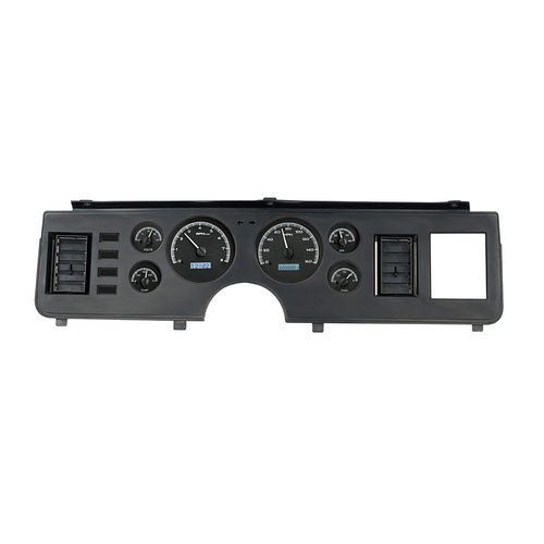Dakota Digital Gauge Kit, 1979- 86 For Ford For Mustang, Analog, Black Background, Alloy Style Face, White Display
