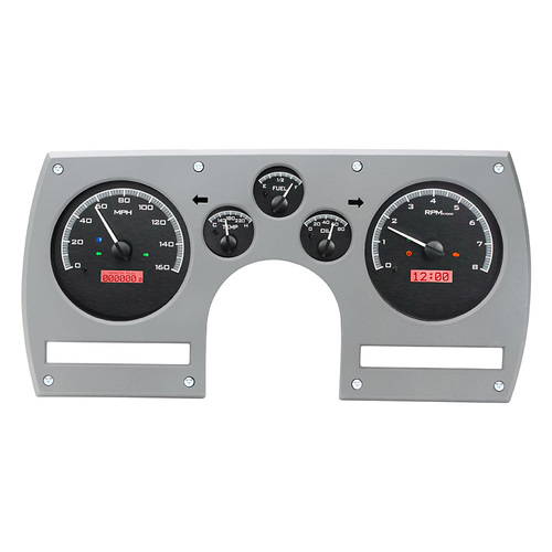 Dakota Digital Gauge Kit, 1982- 89 For Chevrolet For Camaro, Analog, Black Background, Alloy Style Face, Red Display