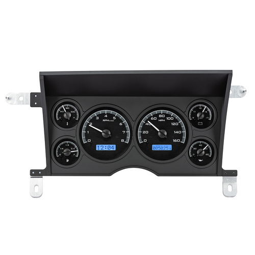 Dakota Digital Gauge, Analong, 1986-93 For Chevrolet S-10/GMC S-15, VHX System, Black Alloy Style Face, Blue Display, Each